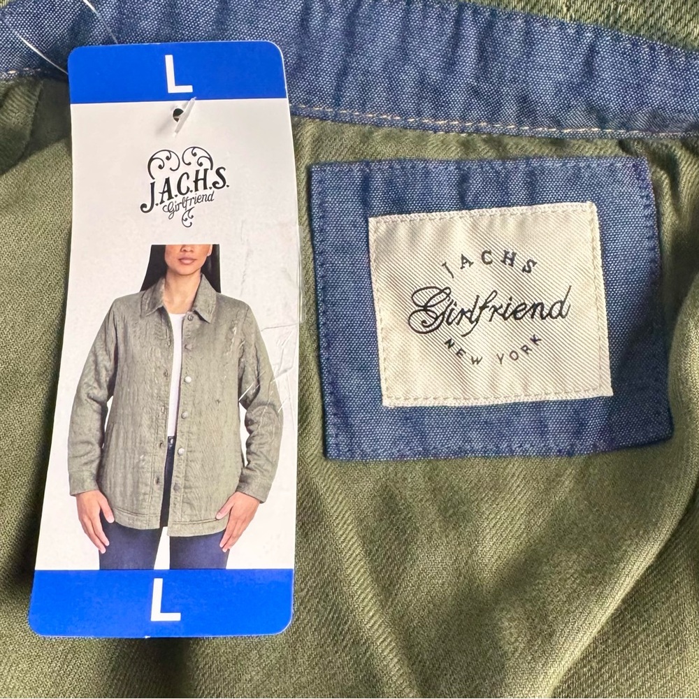 Jachs Girlfriend Ladies’ Olive Large Quilted Chore Jacket